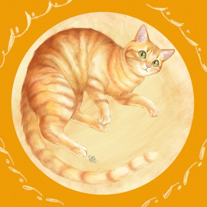 Rick のアイコン：丸くなったチャトラ猫のイラスト